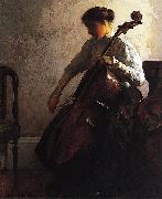 Joseph Decamp The Cellist oil on canvas